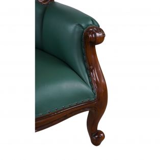 Кожаное кресло Grandfather PAC 01 с деревянным каркасом 
