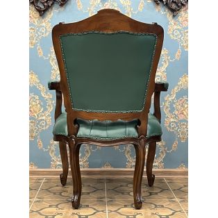 кресло кожаное PAC 51, обито кожей зелёного цвета