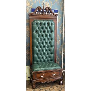 Деревянная прихожая обитая натуральной кожей PYH 44