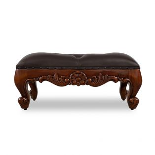 Пуфик PAS 03 кожаный низкий