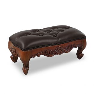 Пуфик PAS 03 кожаный низкий