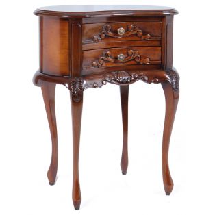 Прикроватная тумбочка PCD 221 в форме фасольки с двумя ящичками.